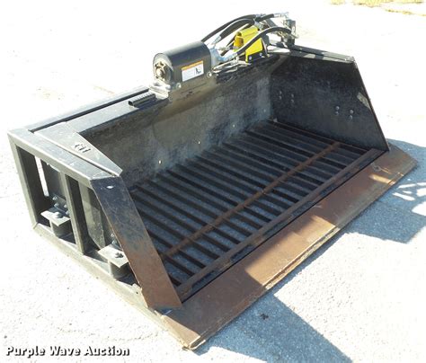 screening bucket skid steer|skid steer vibrating screening bucket.